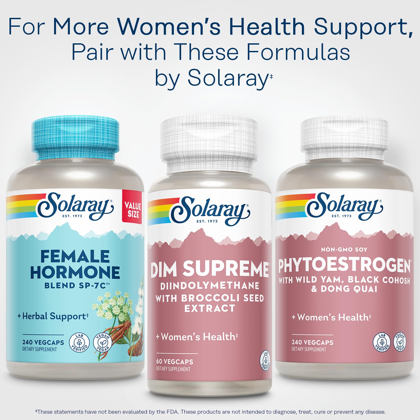 Foto 7 pulgar | Suplemento Solaray Dim Supreme 100 Mg Para Mujeres, 60 Cápsulas Vegetarianas - Venta Internacional.