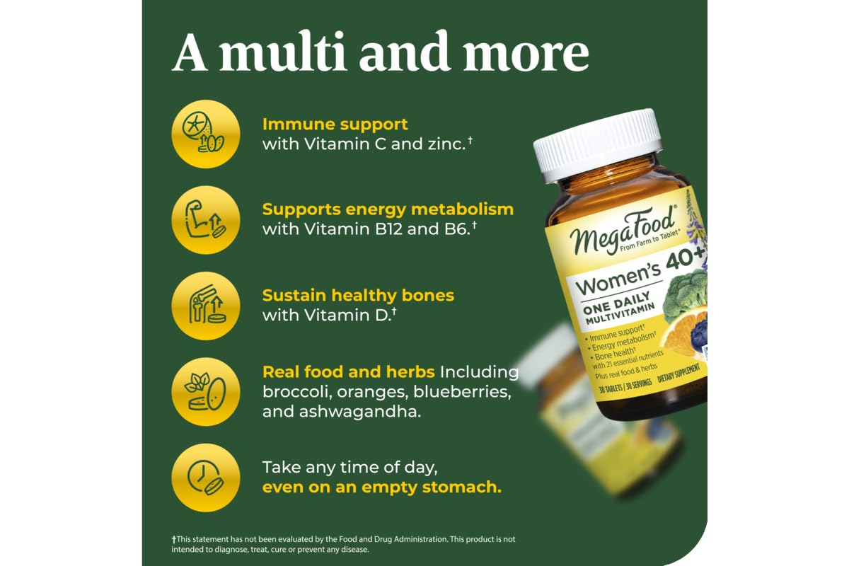 Foto 7 pulgar | Multivitamínico Megafood Para Mujeres Mayores De 40 Años, 90 Comprimidos Al Día - Venta Internacional.