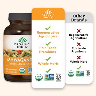 Foto 2 | Suplemento Organic India Ashwagandha 180 Cápsulas Veganas - Venta Internacional.
