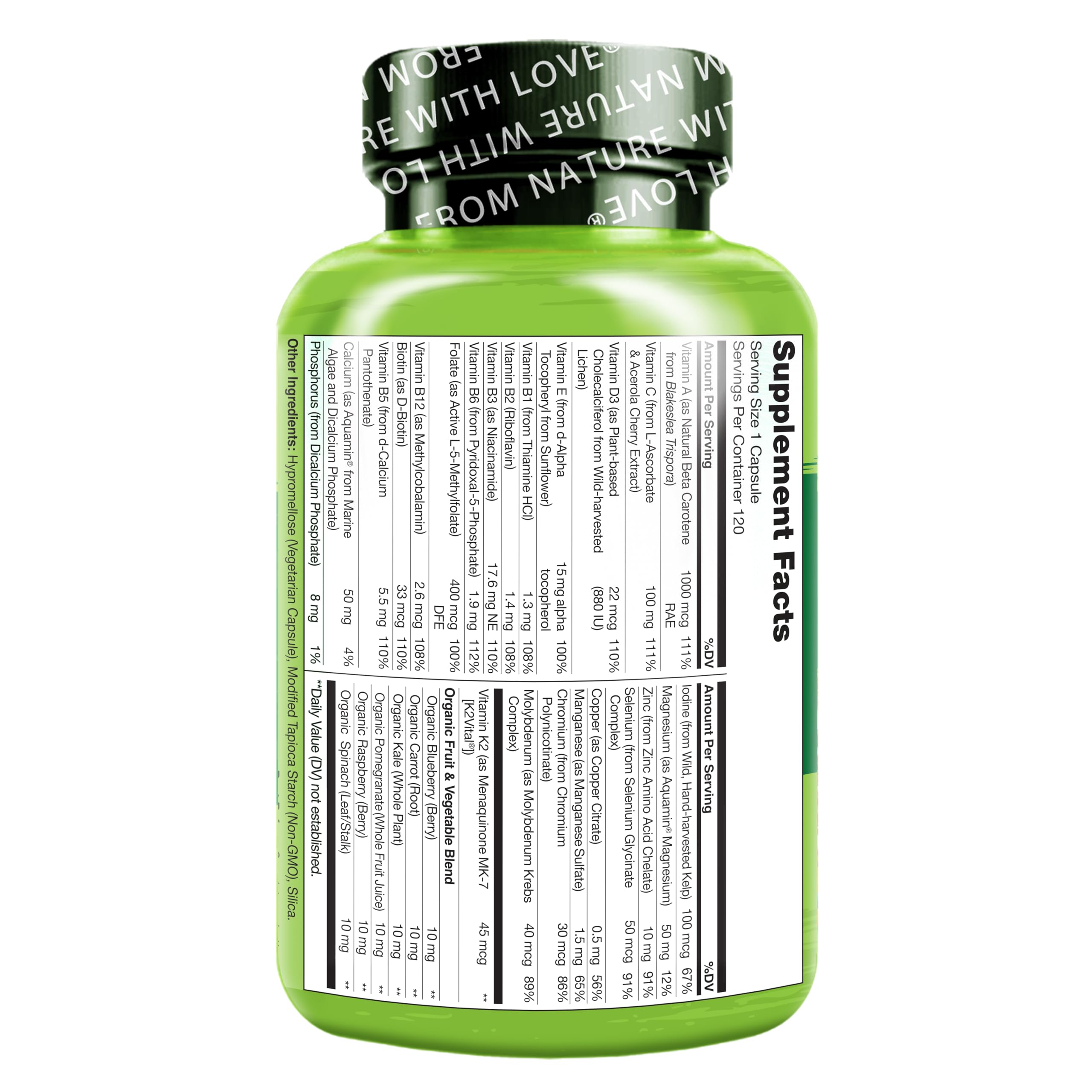 Foto 4 pulgar | Multivitamínico Naturelo One Daily Para Hombres, 120 Cápsulas Vegetarianas - Venta Internacional.