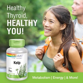 Foto 4 | Suplemento Solaray Kelp 550 Mg Con Ácido Fólico 180 Cápsulas Vegetales - Venta Internacional.