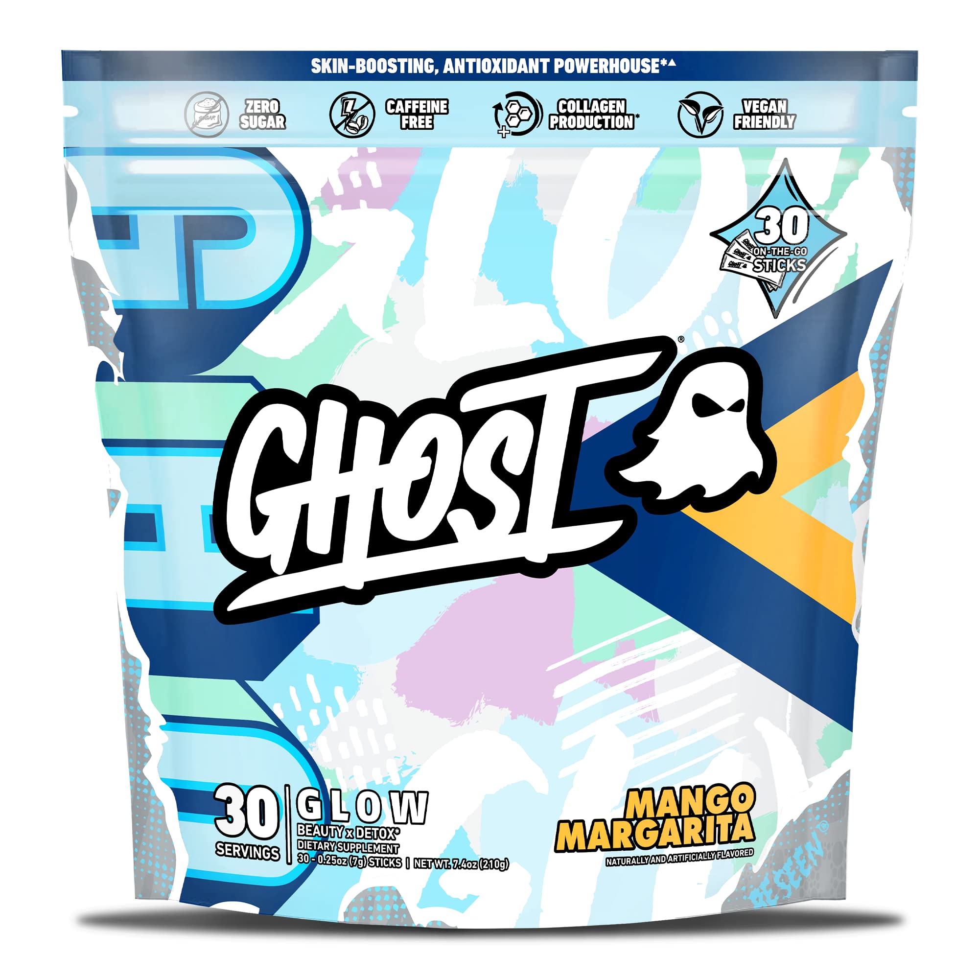 Foto 2 pulgar | Suplemento Ghost Glow Sticks Beauty Detox, 30 Paquetes, Mango - Venta Internacional.