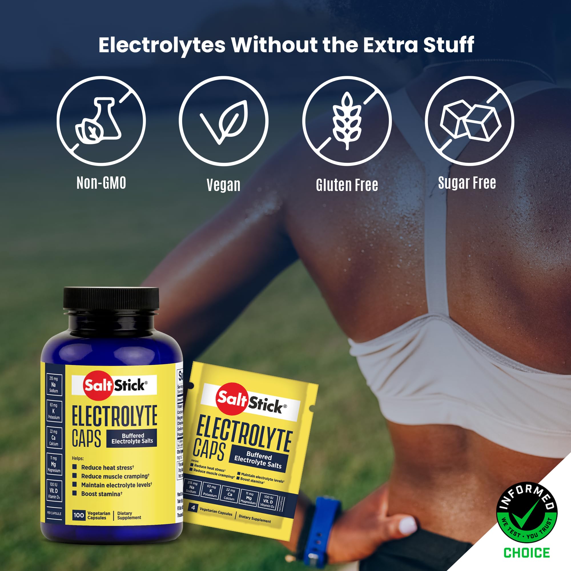Foto 5 | Cápsulas Electrolíticas Saltstick con Vitamina D 100 Cápsulas - Venta Internacional