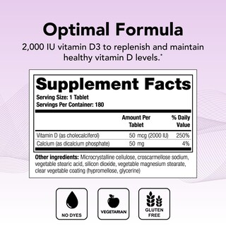 Foto 2 | Suplemento De Vitamina D Theralogix Thera-d 2000 50 Mcg 180 Tabletas - Venta Internacional.