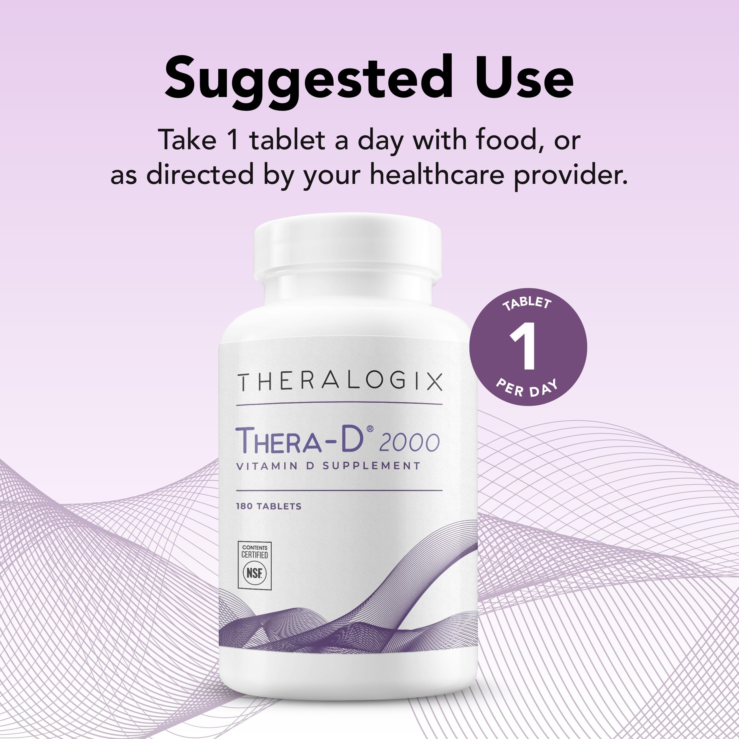 Foto 5 pulgar | Suplemento De Vitamina D Theralogix Thera-d 2000 50 Mcg 180 Tabletas - Venta Internacional.