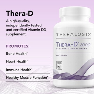 Foto 5 | Suplemento De Vitamina D Theralogix Thera-d 2000 50 Mcg 180 Tabletas - Venta Internacional.
