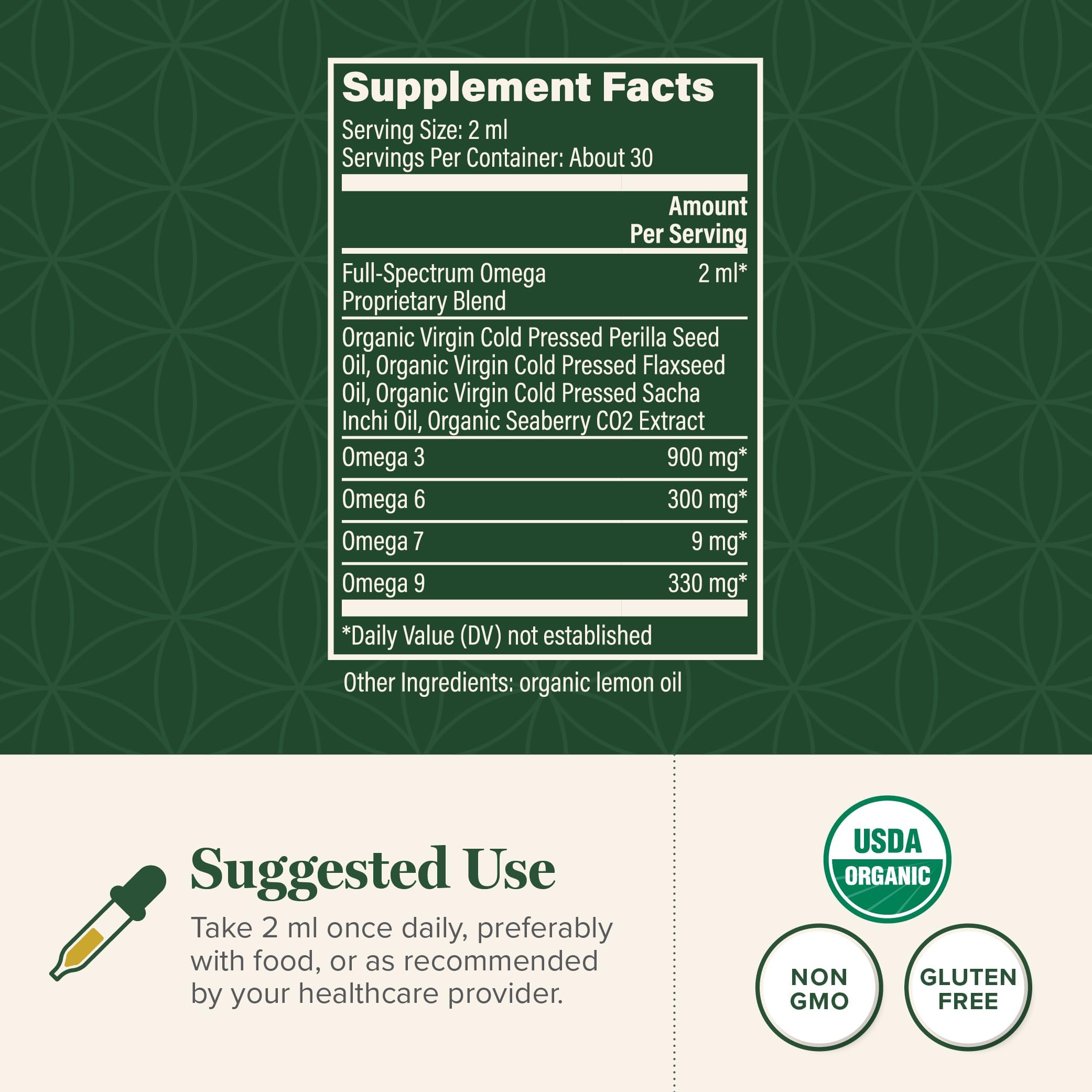 Foto 4 pulgar | Suplemento Global Healing Organic Omega 3 6 7 9 59.2 Ml - Venta Internacional