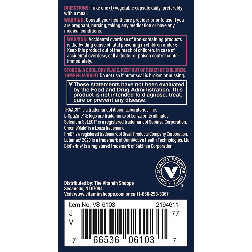 Foto 5 pulgar | Multivitamínico Vthrive para Mujeres 30 Cápsulas - Venta Internacional