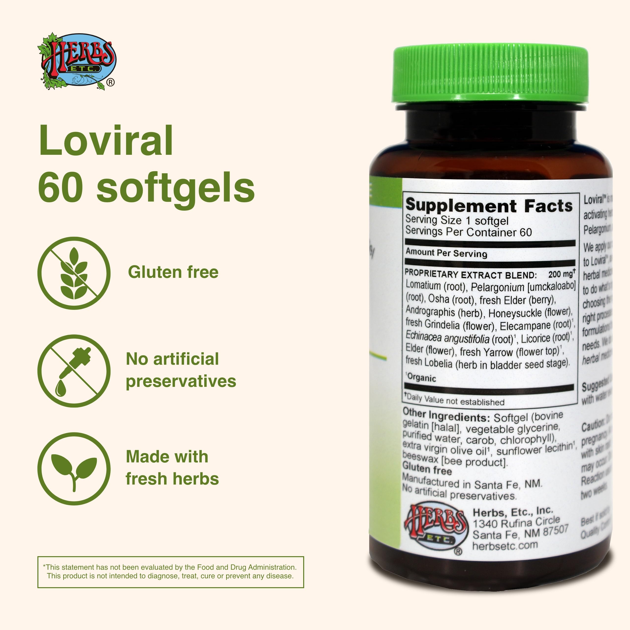 Foto 3 pulgar | Suplemento Herbal Loviral Lung Health 60 Cápsulas - Venta Internacional