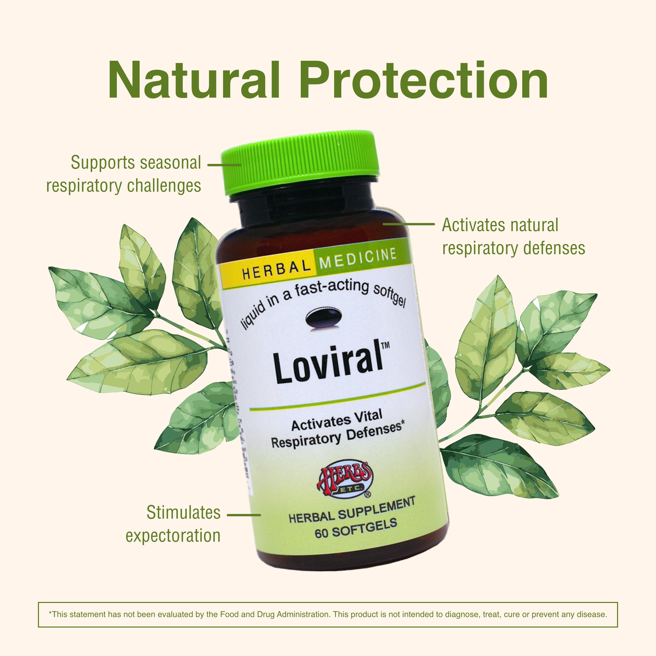 Foto 5 pulgar | Suplemento Herbal Loviral Lung Health 60 Cápsulas - Venta Internacional