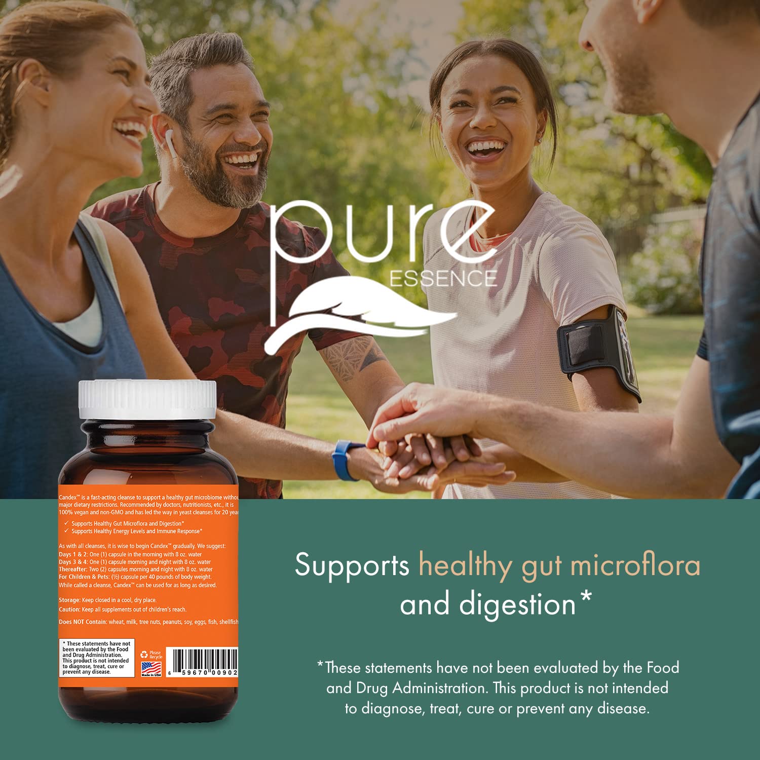 Foto 7 pulgar | Suplemento Pure Essence Candex Yeast Overgrowth 120 Cápsulas - Venta Internacional