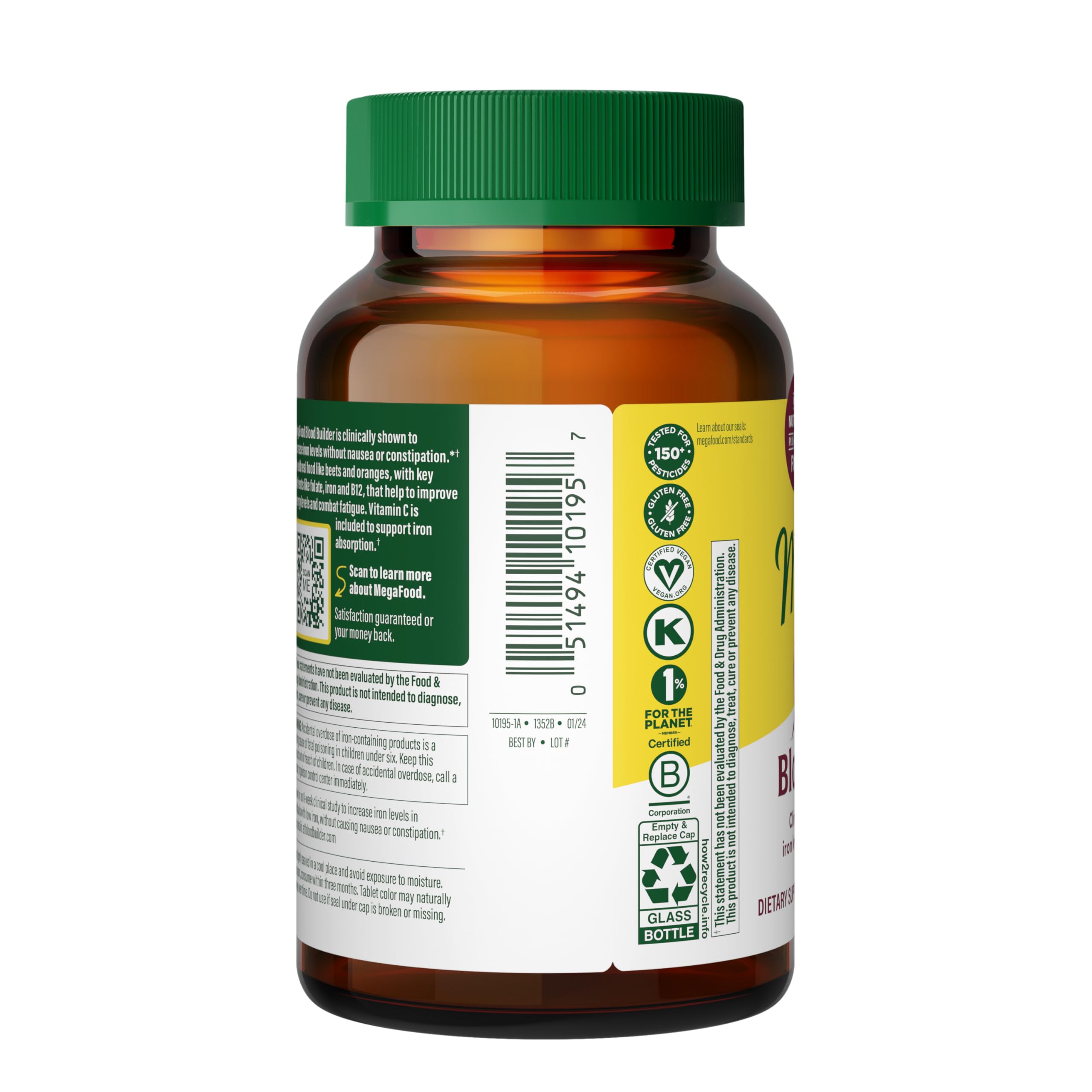 Foto 3 pulgar | Suplemento de Hierro Megafood Blood Builder 90 Comprimidos-Venta Internacional