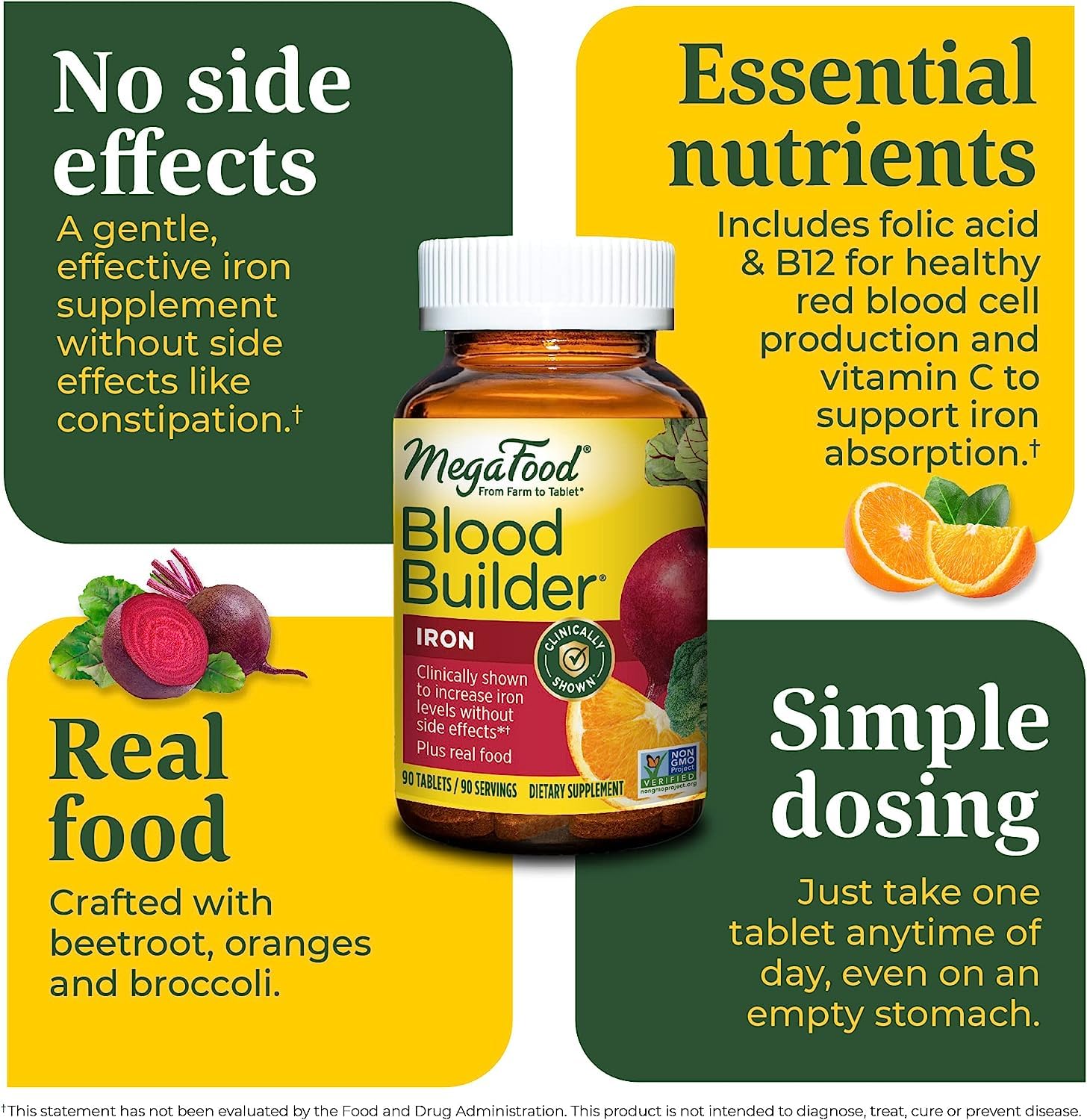 Foto 6 pulgar | Suplemento de Hierro Megafood Blood Builder 90 Comprimidos-Venta Internacional