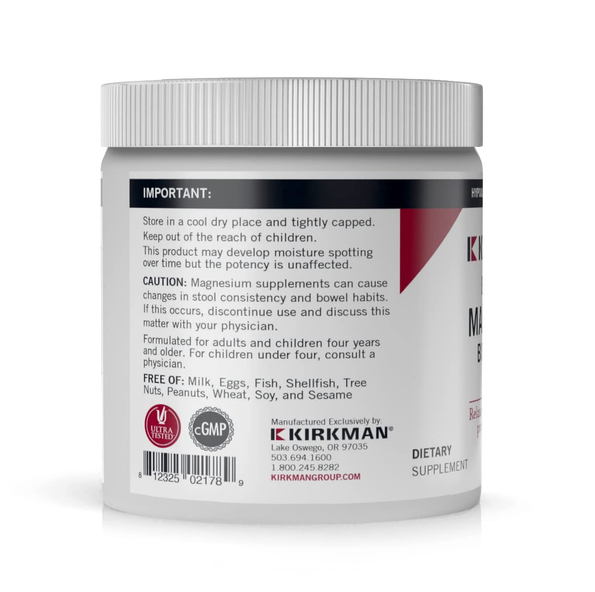Foto 4 pulgar | Polvo de Bisglicinato de Magnesio Kirkman Buffered 113 gm - Venta Internacional