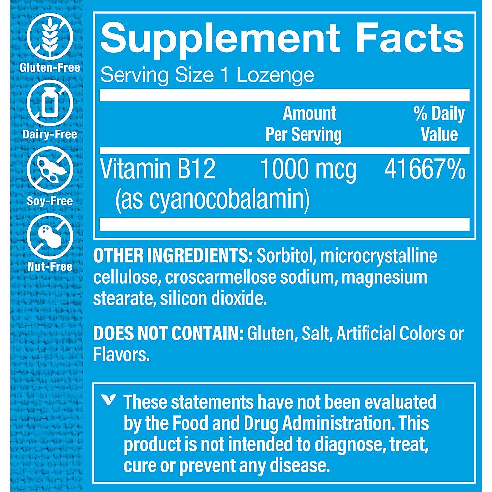 Foto 3 pulgar | Suplemento de Vitamina B12 The Vitamin Shoppe 1000 Mcg 100 Pastillas - Venta Internacional