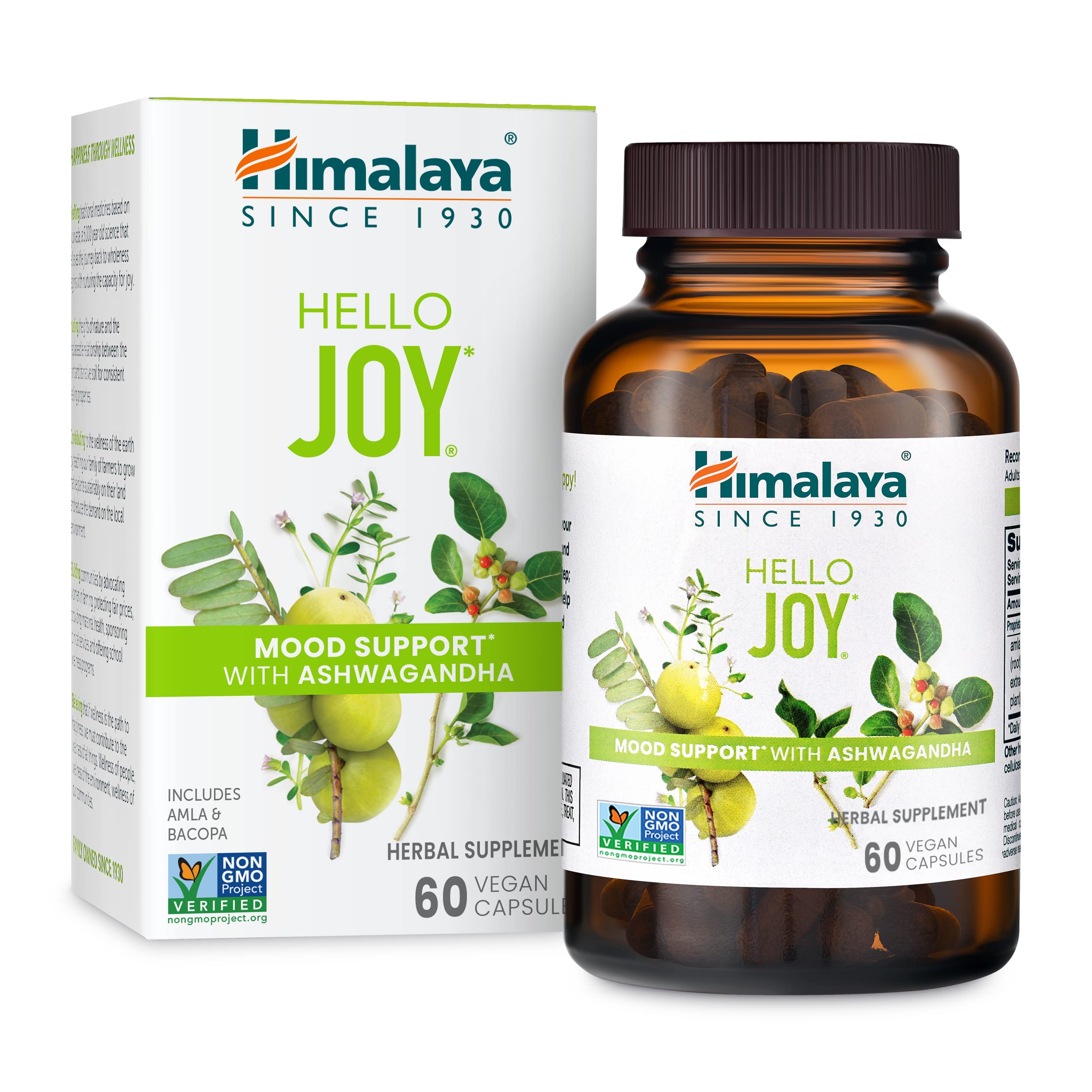Foto 2 pulgar | Suplemento Himalaya Hello Joy Herbal 60 Cápsulas Veganas - Venta Internacional