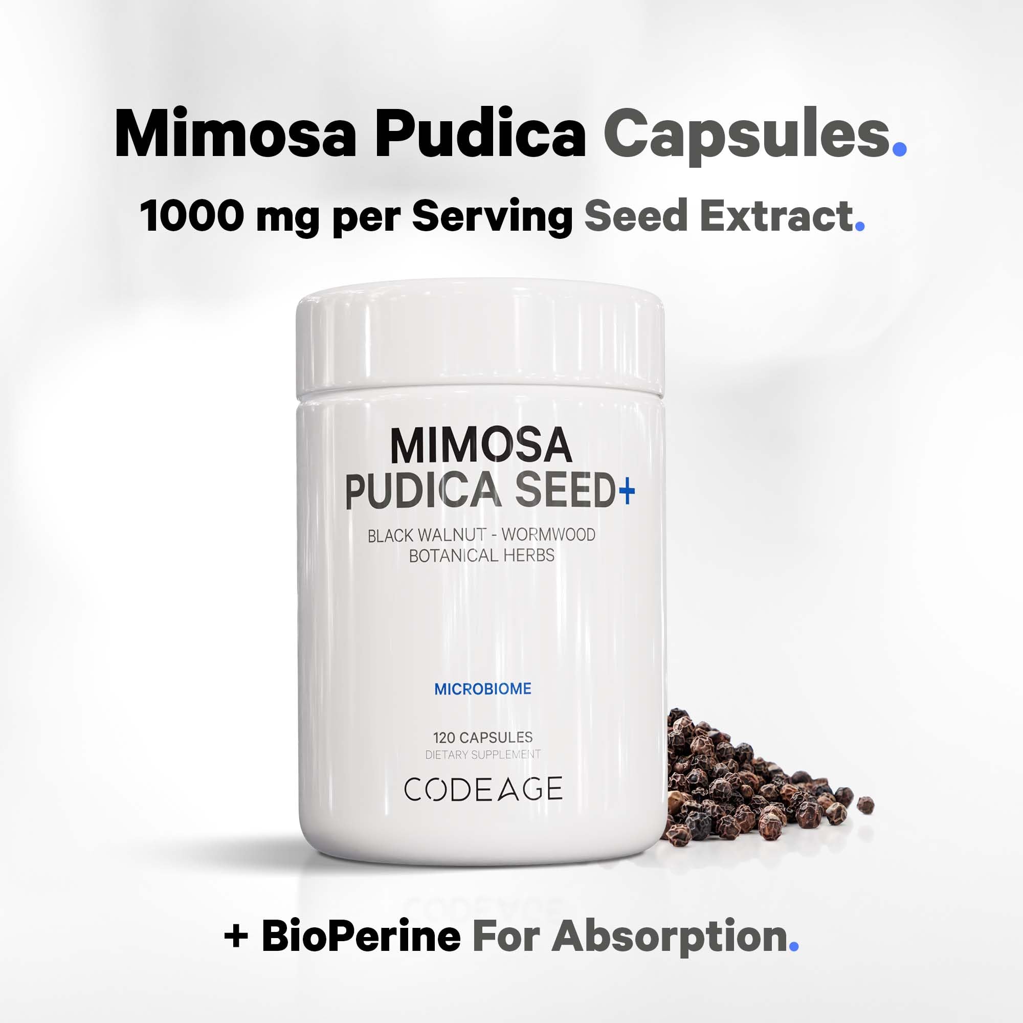Foto 4 pulgar | Suplemento De Semillas De Mimosa Pudica Orgánicas Codeage 120 Cápsulas - Venta Internacional.