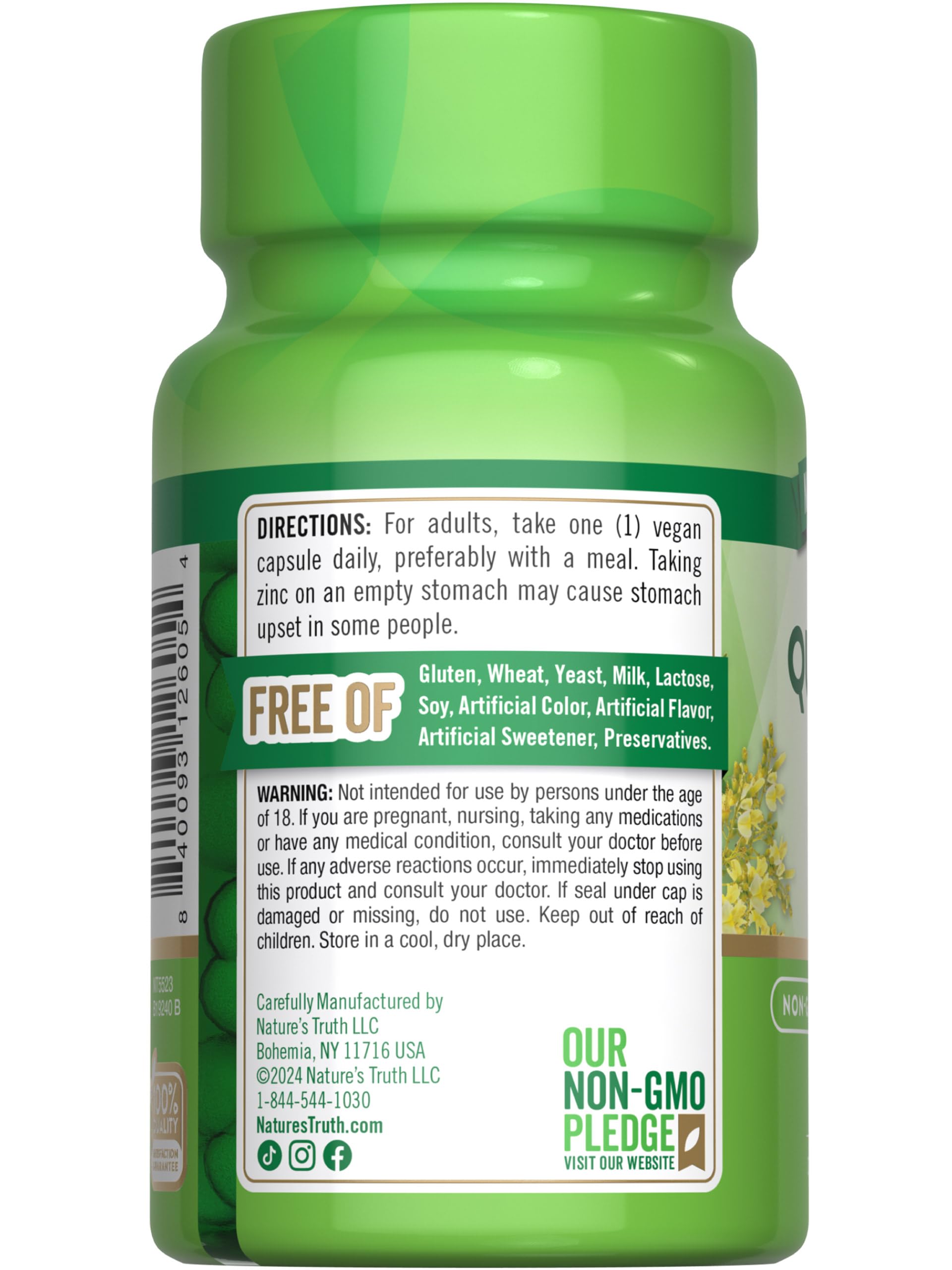 Foto 7 | Suplemento Nature's Truth Quercetina + Zinc 30 Cápsulas - Venta Internacional.