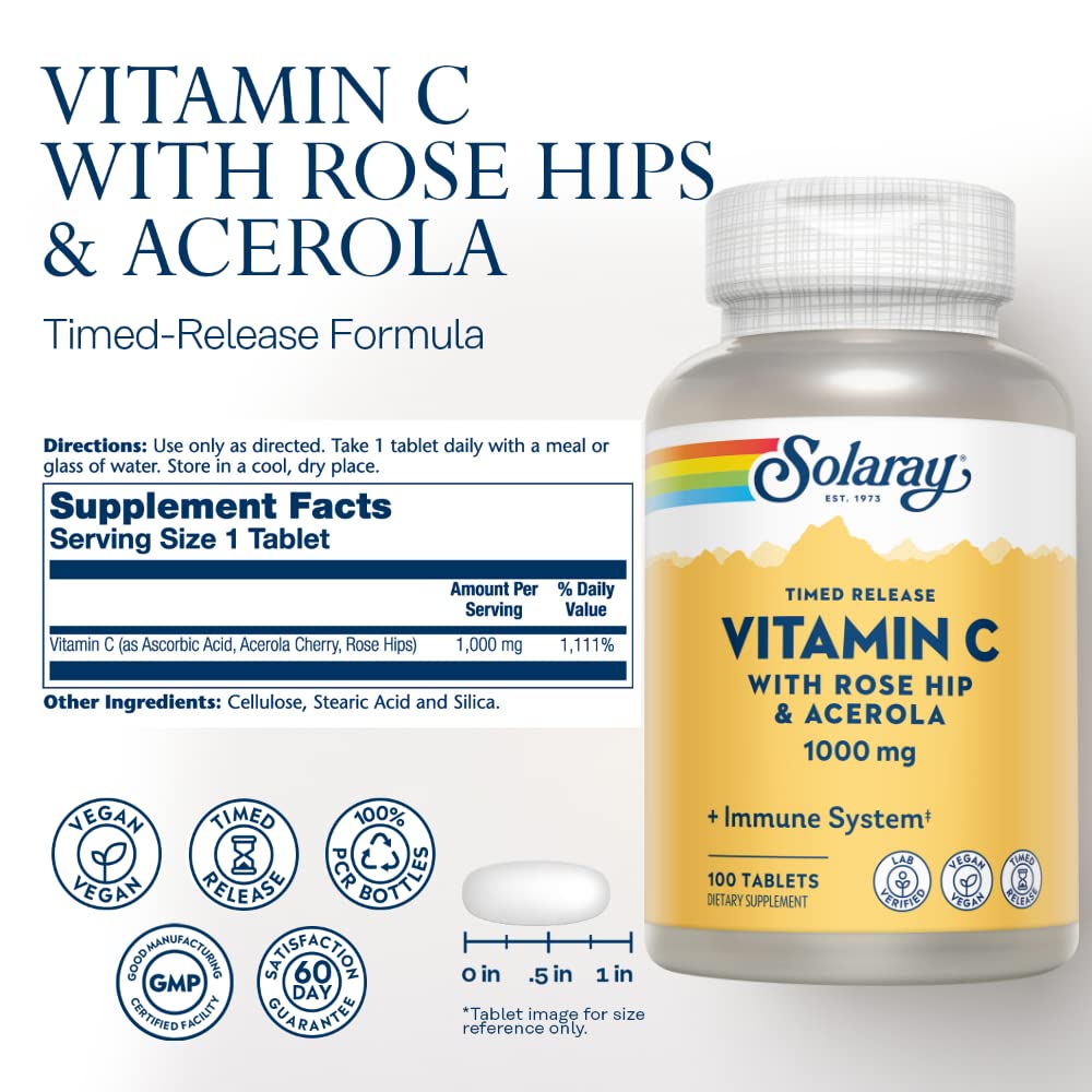 Foto 3 pulgar | Cápsulas De Vitamina C Solaray De 1000 Mg De Liberación Prolongada Con Rosa Mosqueta - Venta Internacional.