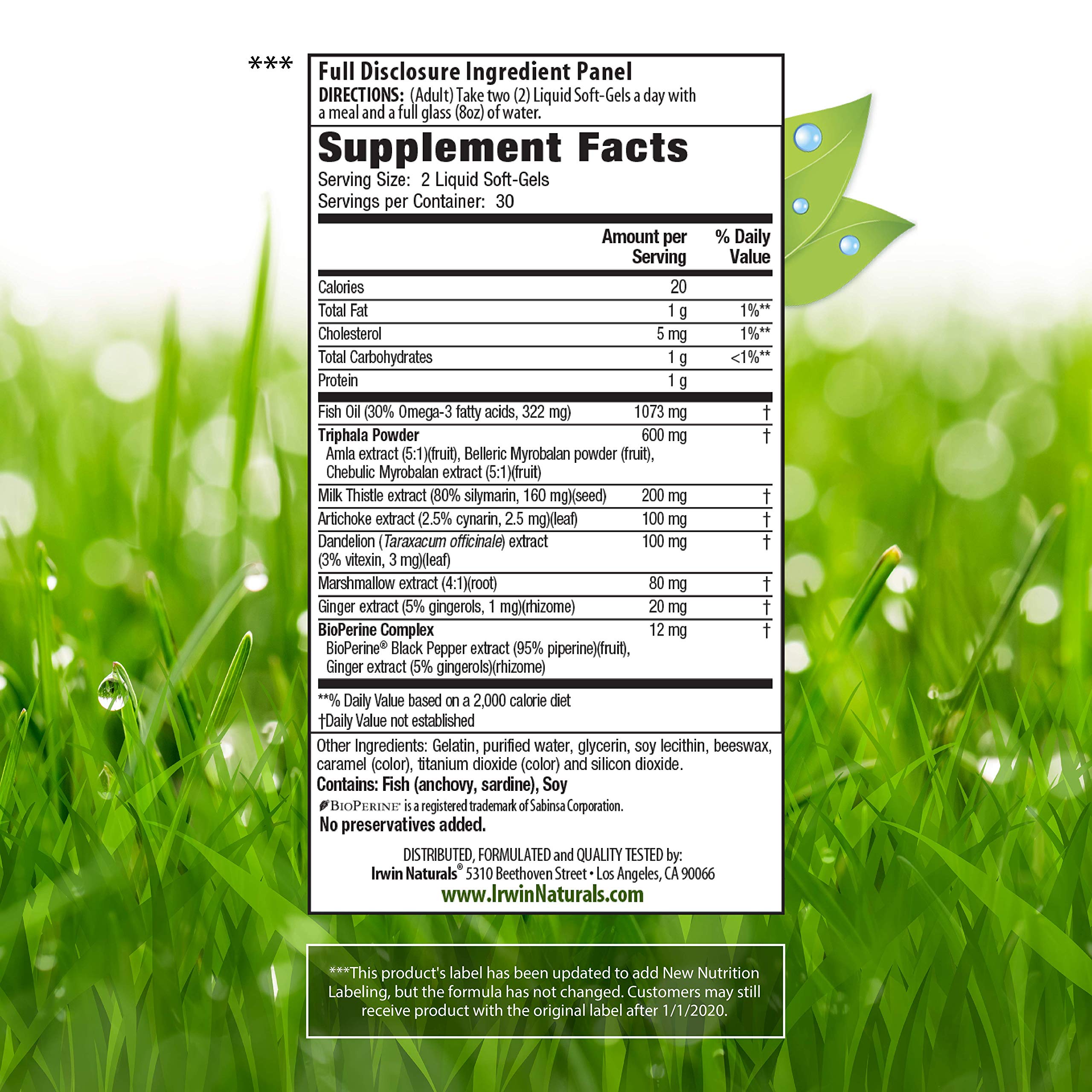 Foto 3 pulgar | Suplemento Irwin Naturals Daily Gentle Cleanse 60 Cápsulas Blandas - Venta Internacional.