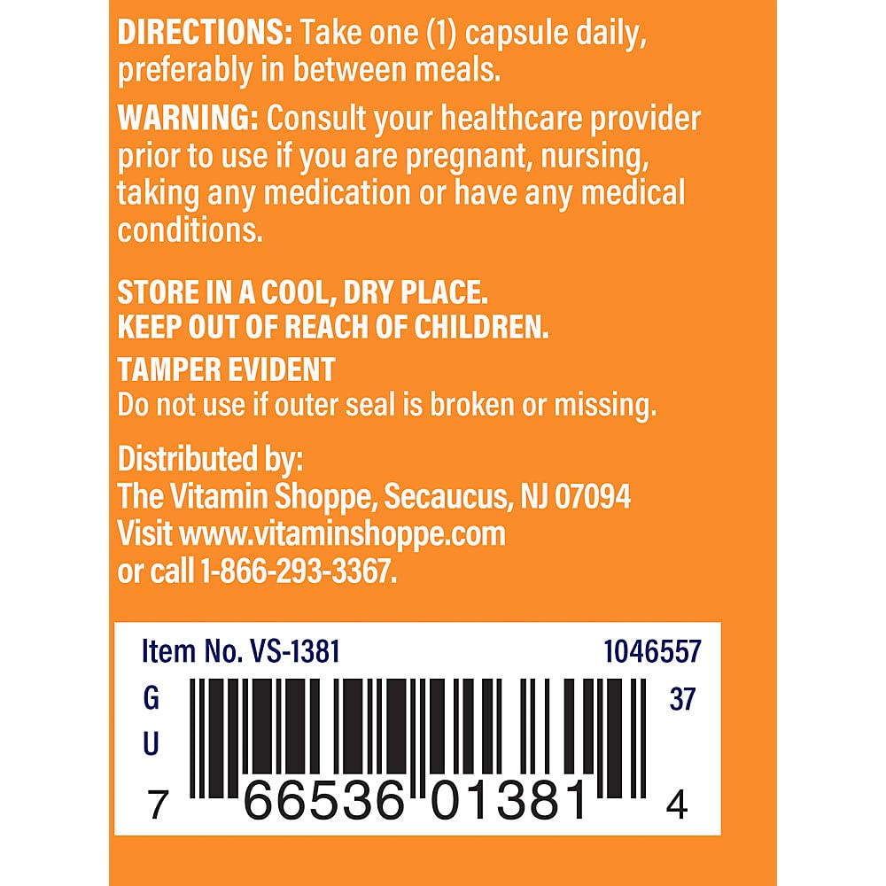 Foto 4 | Suplemento The Vitamin Shoppe L-arginina 500 Mg - 100 Cápsulas - Venta Internacional.