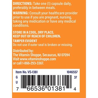 Foto 4 | Suplemento The Vitamin Shoppe L-arginina 500 Mg - 100 Cápsulas - Venta Internacional.