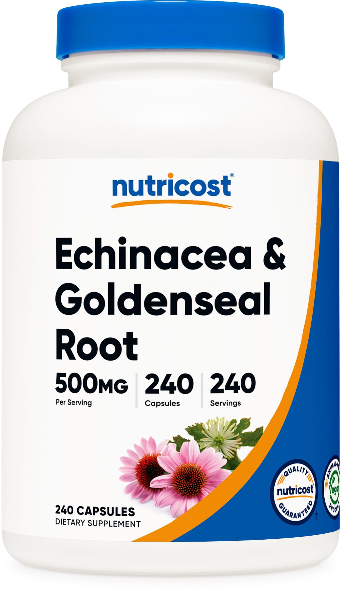 Foto 2 pulgar | Suplemento Nutricost De Equinácea Y Raíz De Sello Dorado, 500 Mg, 240 Cápsulas - Venta Internacional.