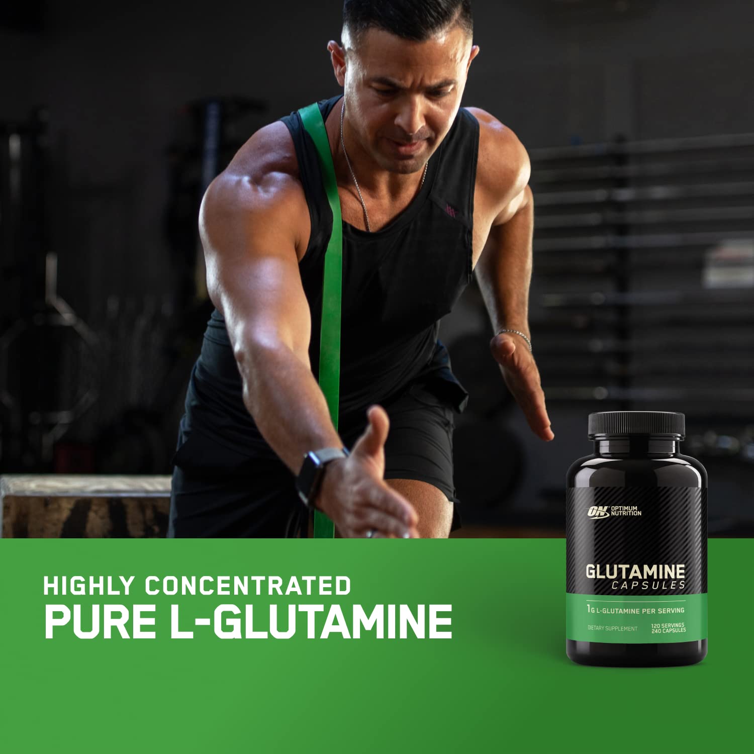 Foto 4 pulgar | Suplemento Optimum Nutrition L-glutamina 1000 Mg 240 Cápsulas - Venta Internacional.