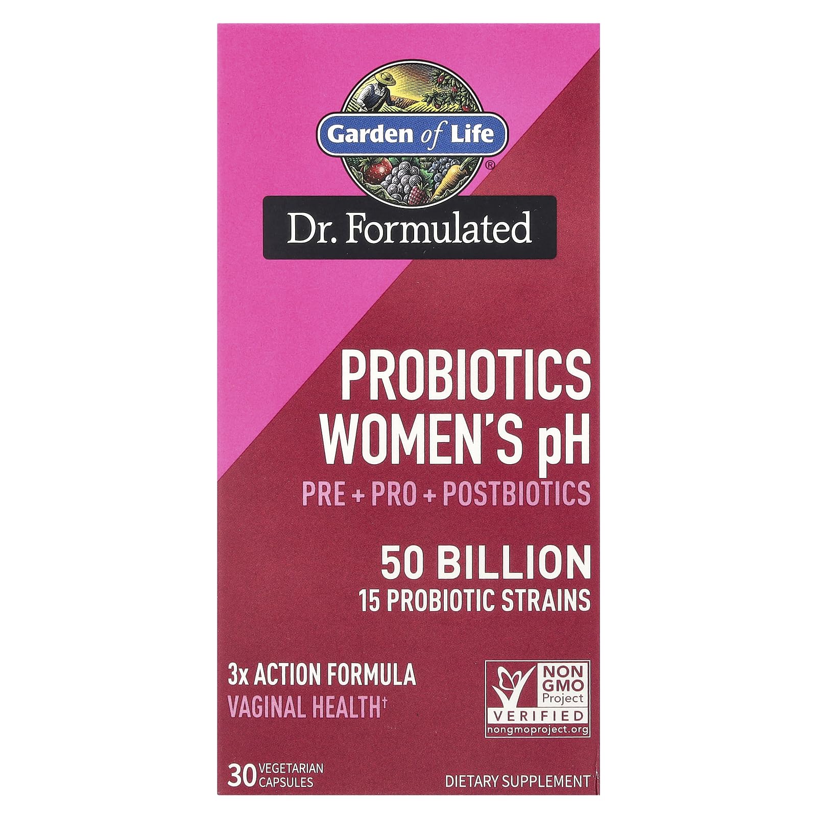 Foto 1 | Probiótico Garden Of Life Para Mujer, Ph 50 Mil Millones, 30 Cápsulas - Venta Internacional.