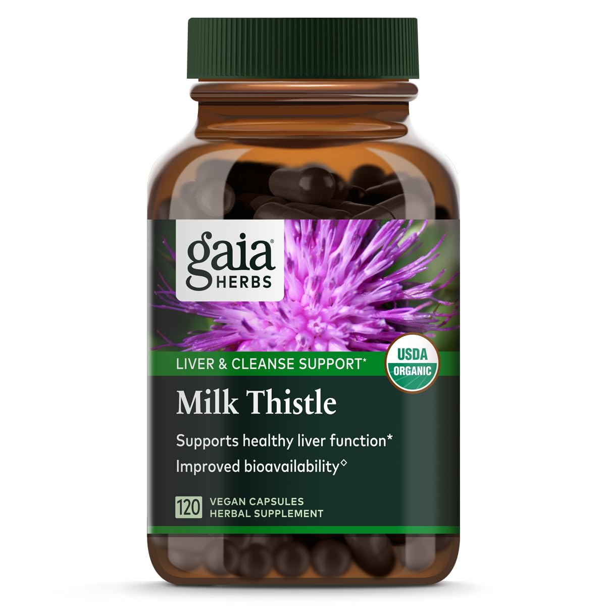 Foto 1 | Suplemento Gaia Herbs Milk Thistle Liver 120 Cápsulas Veganas - Venta Internacional.
