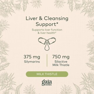 Foto 3 | Suplemento Gaia Herbs Milk Thistle Liver 120 Cápsulas Veganas - Venta Internacional.