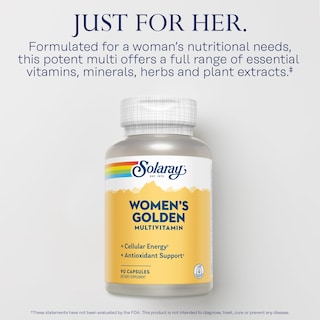 Foto 3 | Suplemento Solaray Golden Multi-vita-min 90 Cápsulas Para Mujer - Venta Internacional.