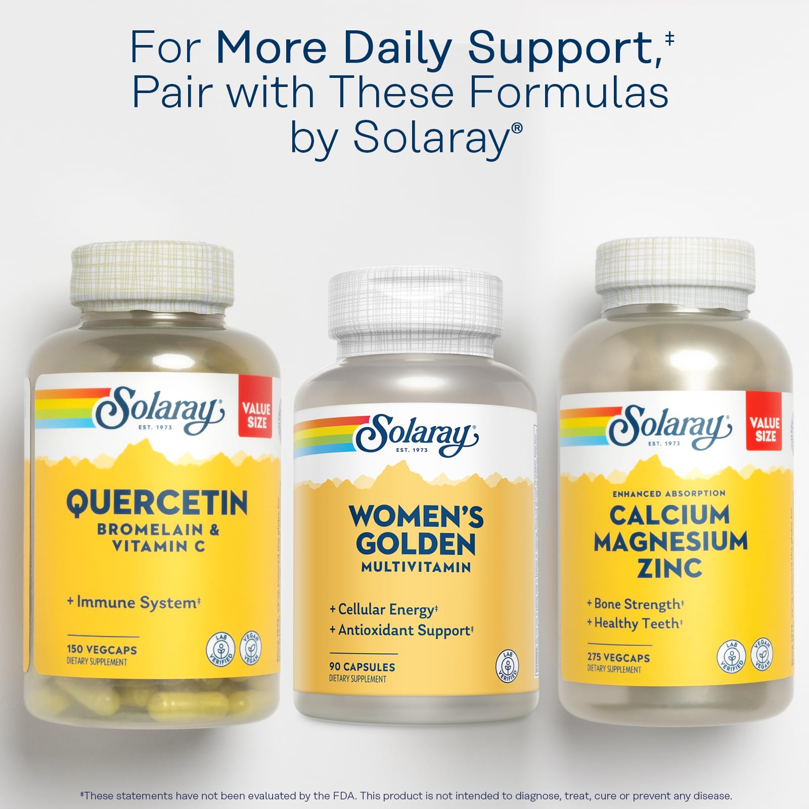 Foto 6 | Suplemento Solaray Golden Multi-vita-min 90 Cápsulas Para Mujer - Venta Internacional.