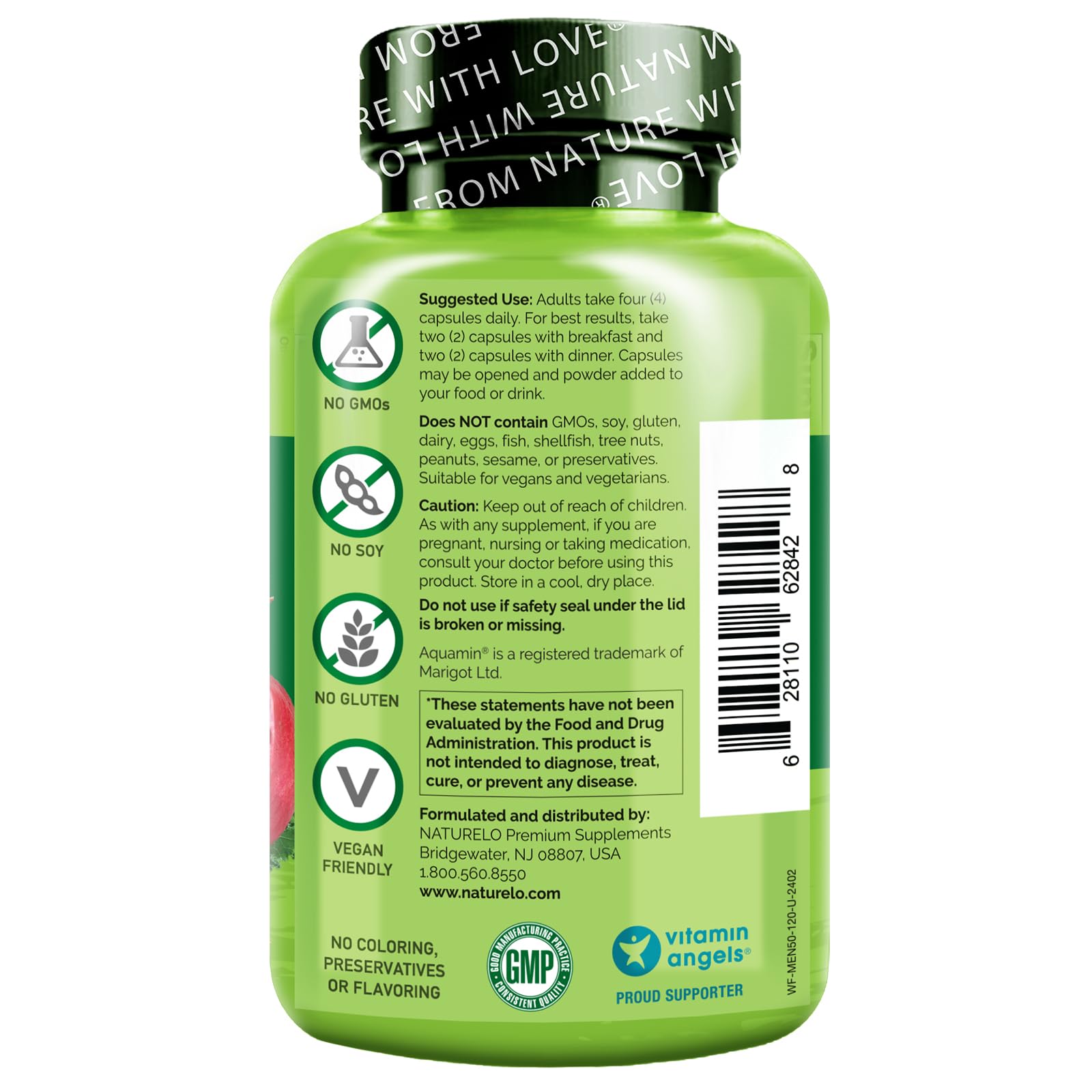 Foto 4 pulgar | Multivitamínico Naturelo Whole Food Para Hombres 50+ 120 Cápsulas - Venta Internacional.