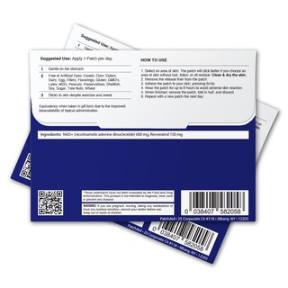 Foto 3 | Parche Tópico Patchaid Nad+, Suministro Para 30 Días - Venta Internacional.