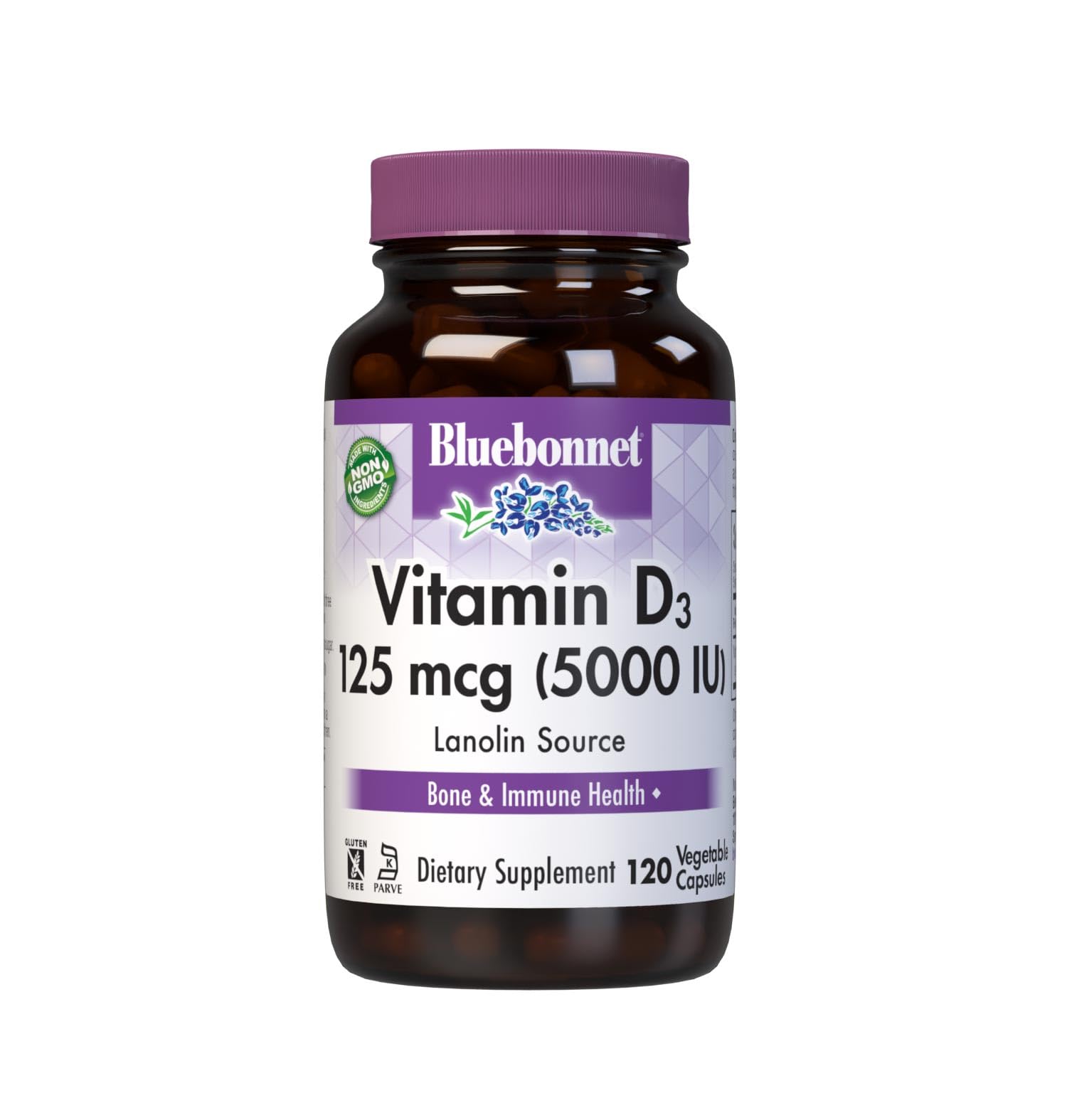 Foto 2 pulgar | Suplemento Bluebonnet De Vitamina D3 5000 Ui 120 Cápsulas Vegetales - Venta Internacional.