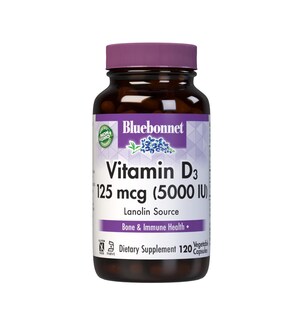 Foto 1 | Suplemento Bluebonnet De Vitamina D3 5000 Ui 120 Cápsulas Vegetales - Venta Internacional.