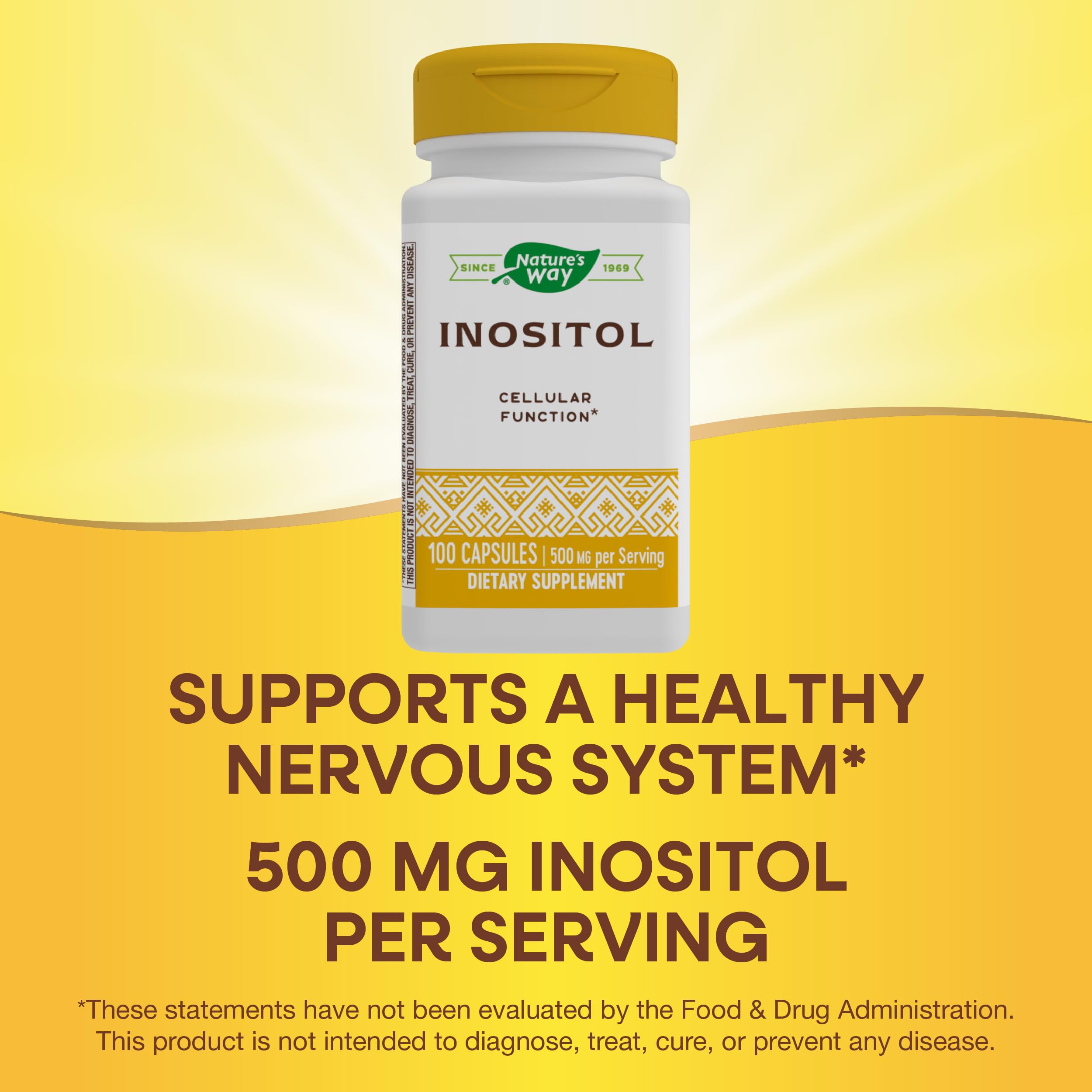 Foto 4 pulgar | Suplemento Nature's Way De Inositol 500 Mg 100 Cápsulas - Venta Internacional.