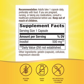 Foto 4 | Suplemento Nature's Way De Inositol 500 Mg 100 Cápsulas - Venta Internacional.