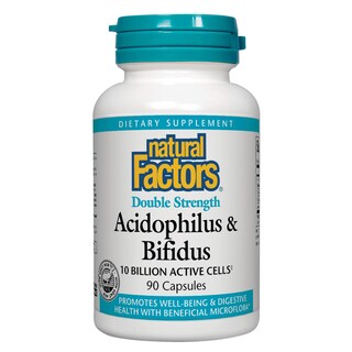 Foto 1 | Suplemento Natural Factors Acidophilus & Bifidus 90 Cápsulas - Venta Internacional.