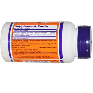 Foto 2 | Suplemento: Natokinasa De Now Foods, 100 Mg, 120 Vegicaps - Venta Internacional.