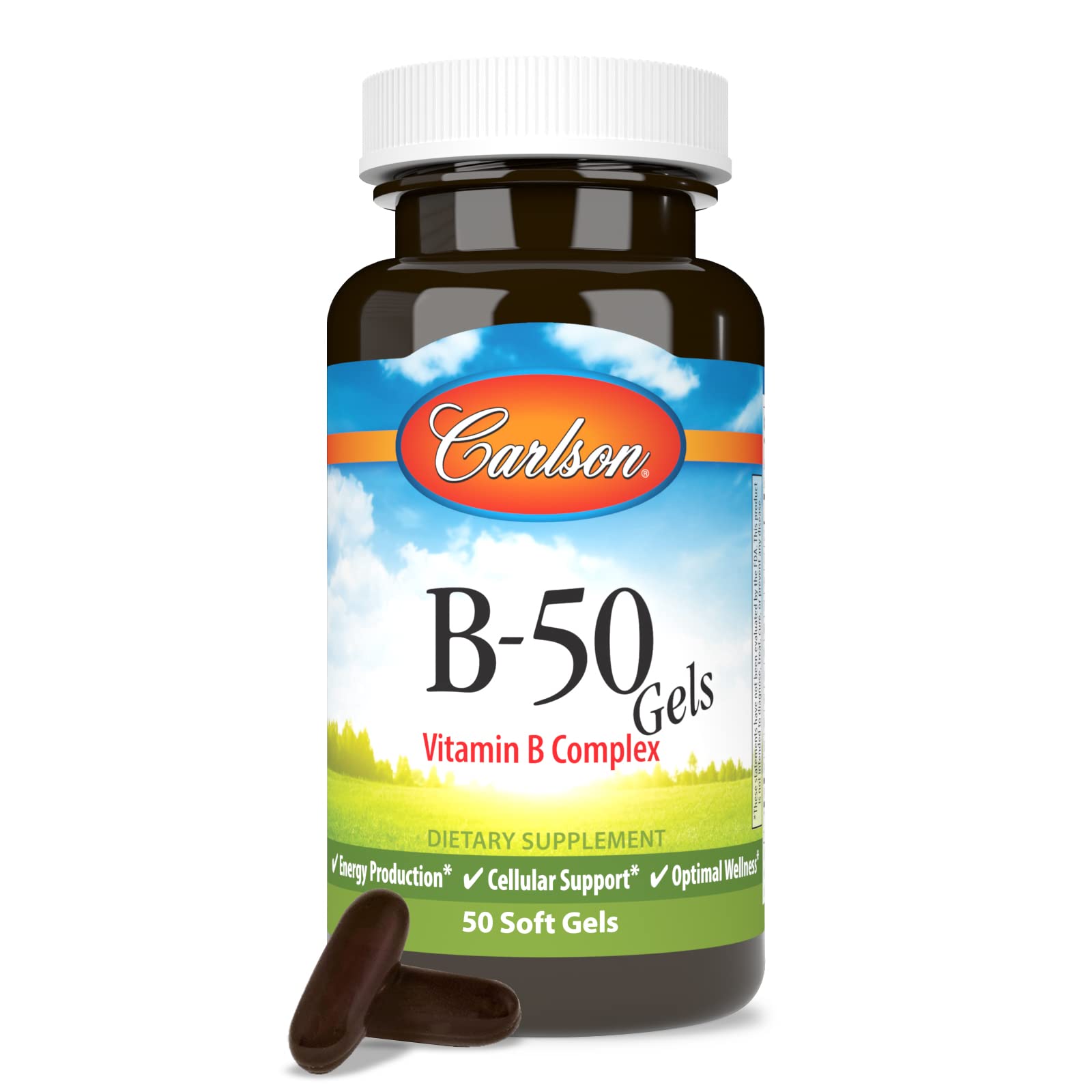 Foto 6 pulgar | Suplemento Carlson B-50 Gels, Complejo De Vitamina B, 50 Cápsulas Blandas - Venta Internacional.
