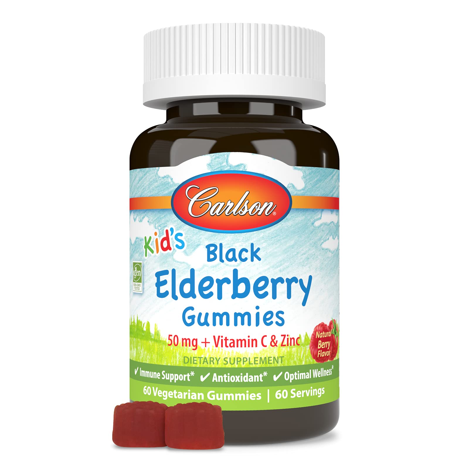 Foto 2 pulgar | Suplemento Carlson Kid's Black Elderberry Gomies 60 Unidades - Venta Internacional.