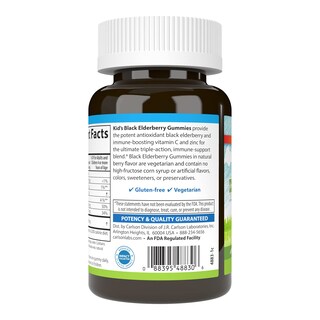 Foto 6 | Suplemento Carlson Kid's Black Elderberry Gomies 60 Unidades - Venta Internacional.