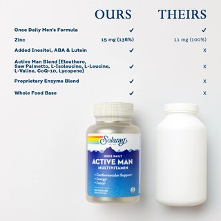 Foto 5 | Multivitamínico Solaray Para Hombre Activo Una Vez Al Día, 90 Cápsulas Vegetarianas - Venta Internacional.