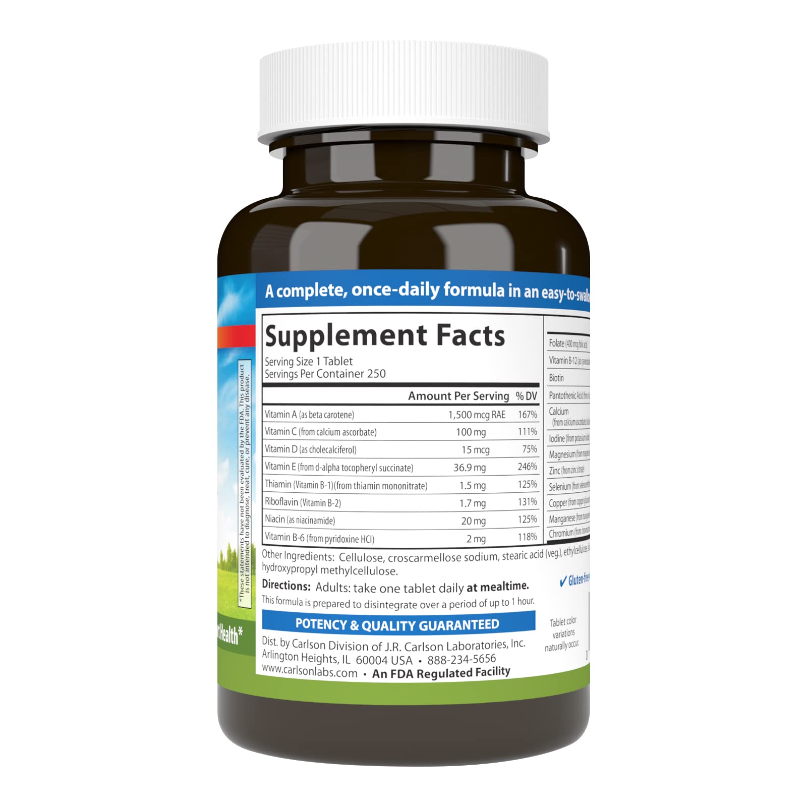 Foto 2 | Suplemento Multivitamínico Carlson Mini-multi, 250 Comprimidos - Venta Internacional.