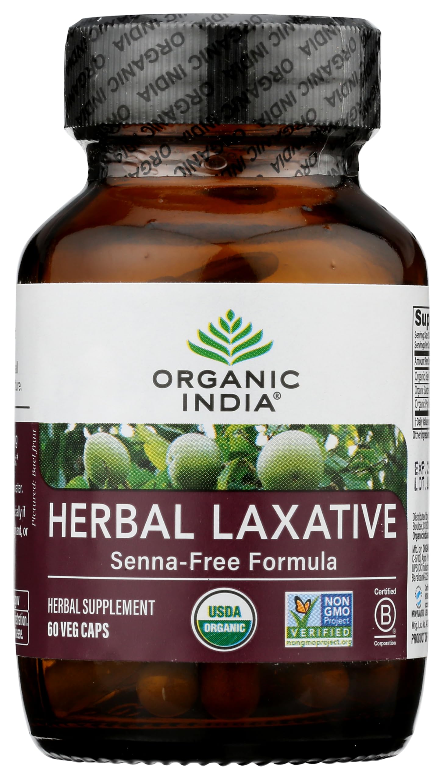Foto 1 | Suplemento Laxante A Base De Hierbas Organic India 60 Cápsulas - Venta Internacional.
