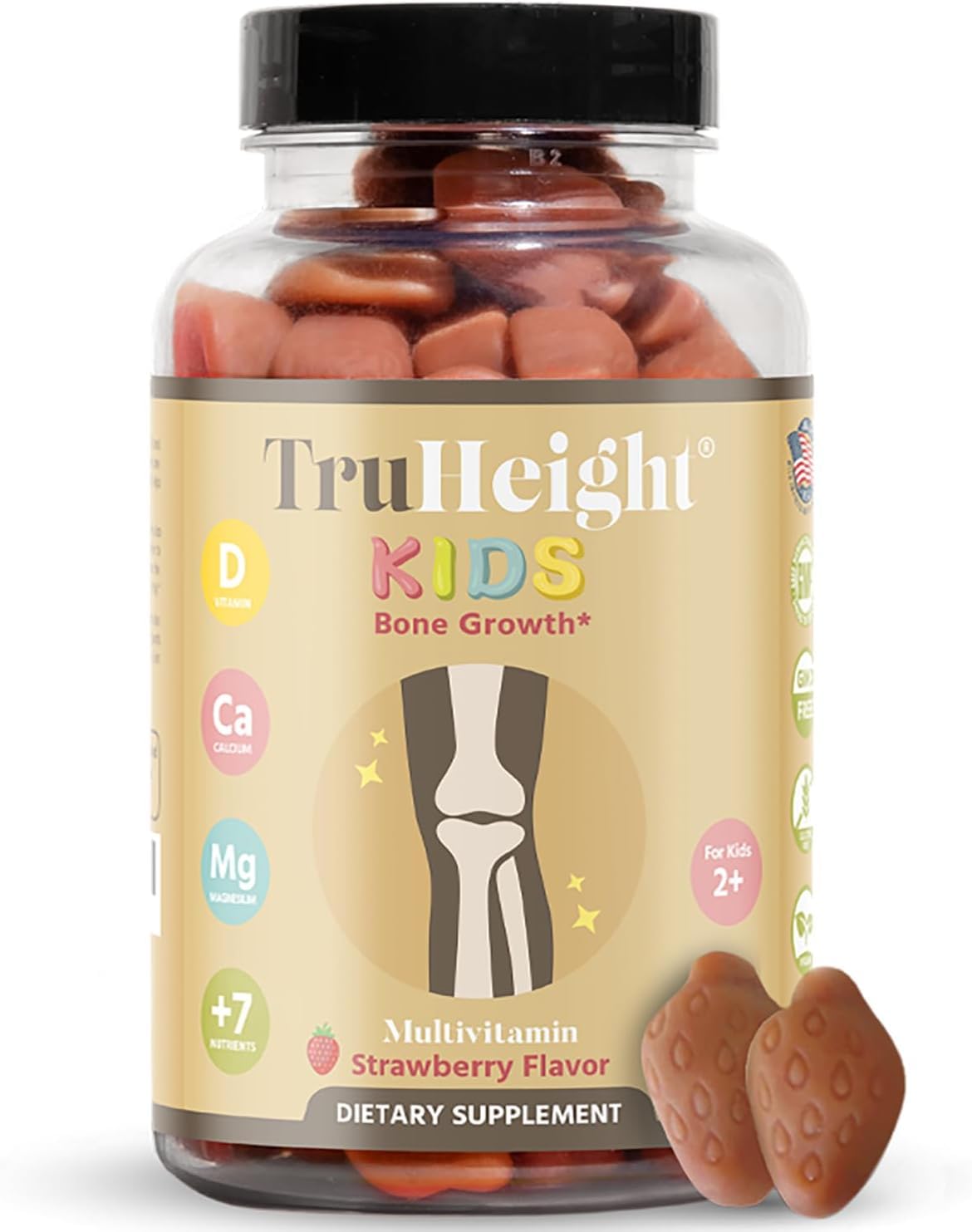 Gummies Truheight Kids Bone Growth Fresa 60 Gomitas - Venta Internacional.