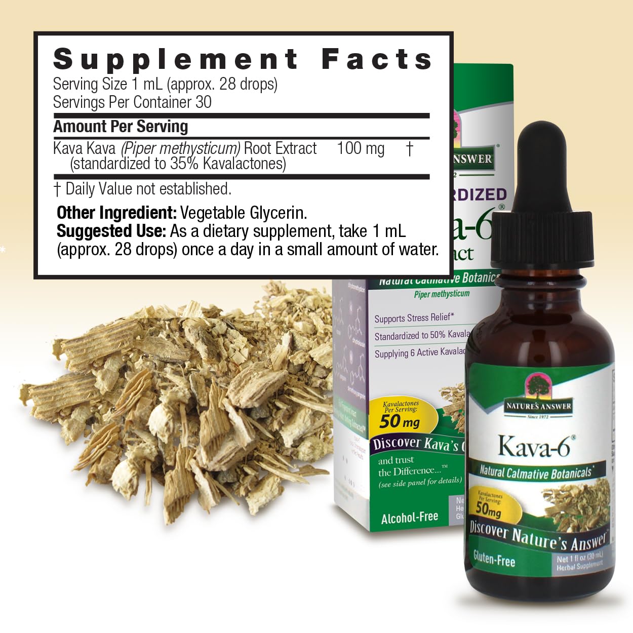 Foto 4 pulgar | Suplemento De Extracto De Kava-6 De Nature's Answer, 30 Ml - Venta Internacional.