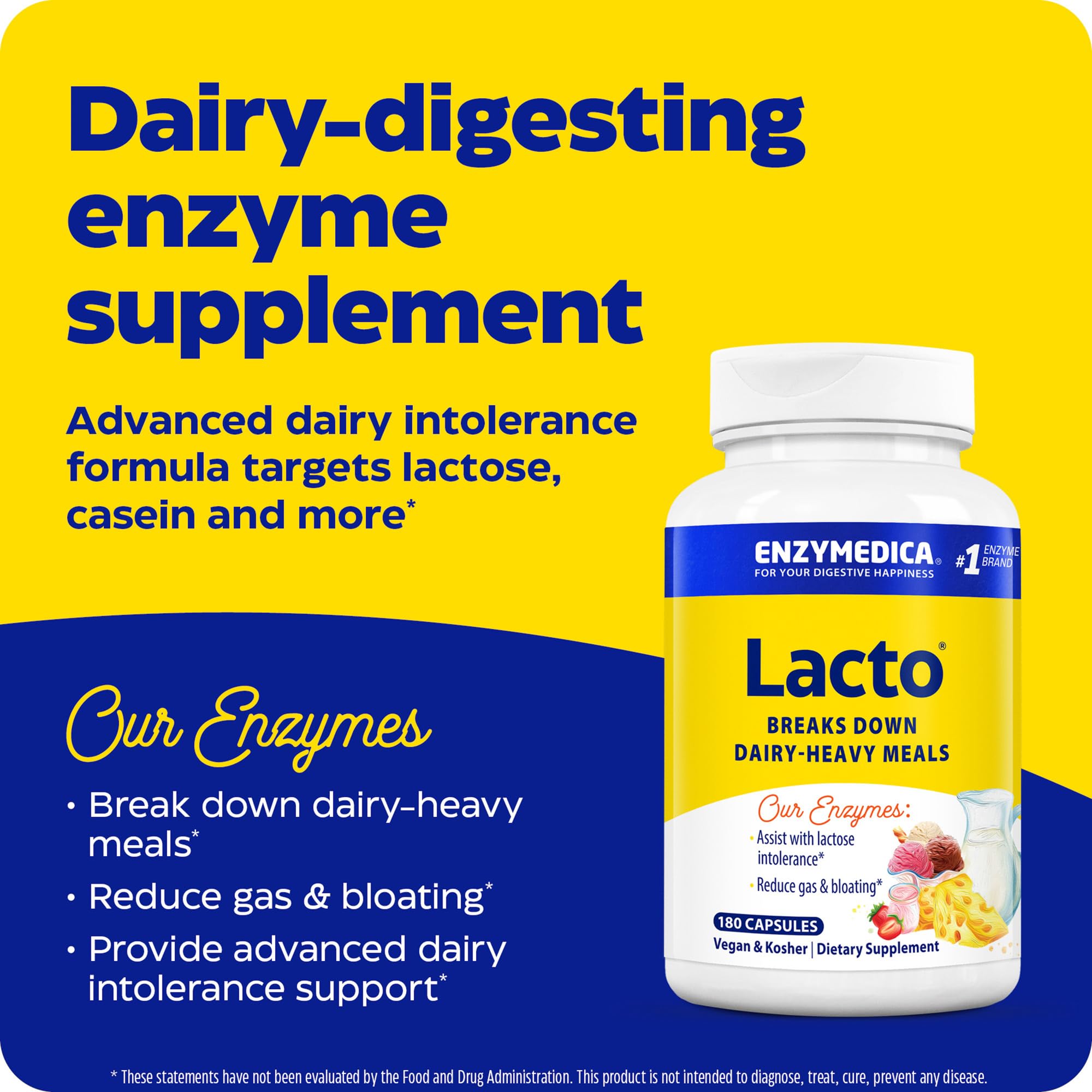Foto 5 pulgar | Suplemento Enzymedica Lacto Digestive Enzymes 180 Cápsulas - Venta Internacional.